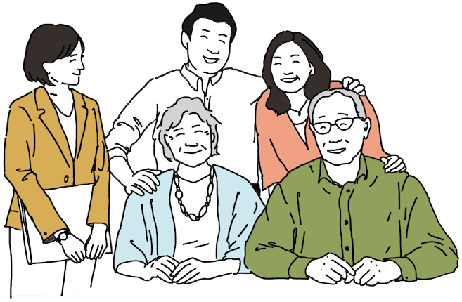 談笑する家族