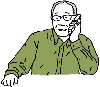 電話する親